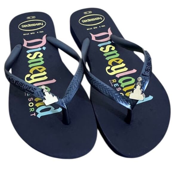 HAVAIANAS Disneyland Parks Resort Flip Flops SZ 6 - Picture 4 of 8